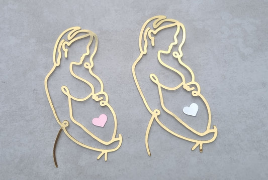 Pregnant charm ( Pink or Blue Heart)