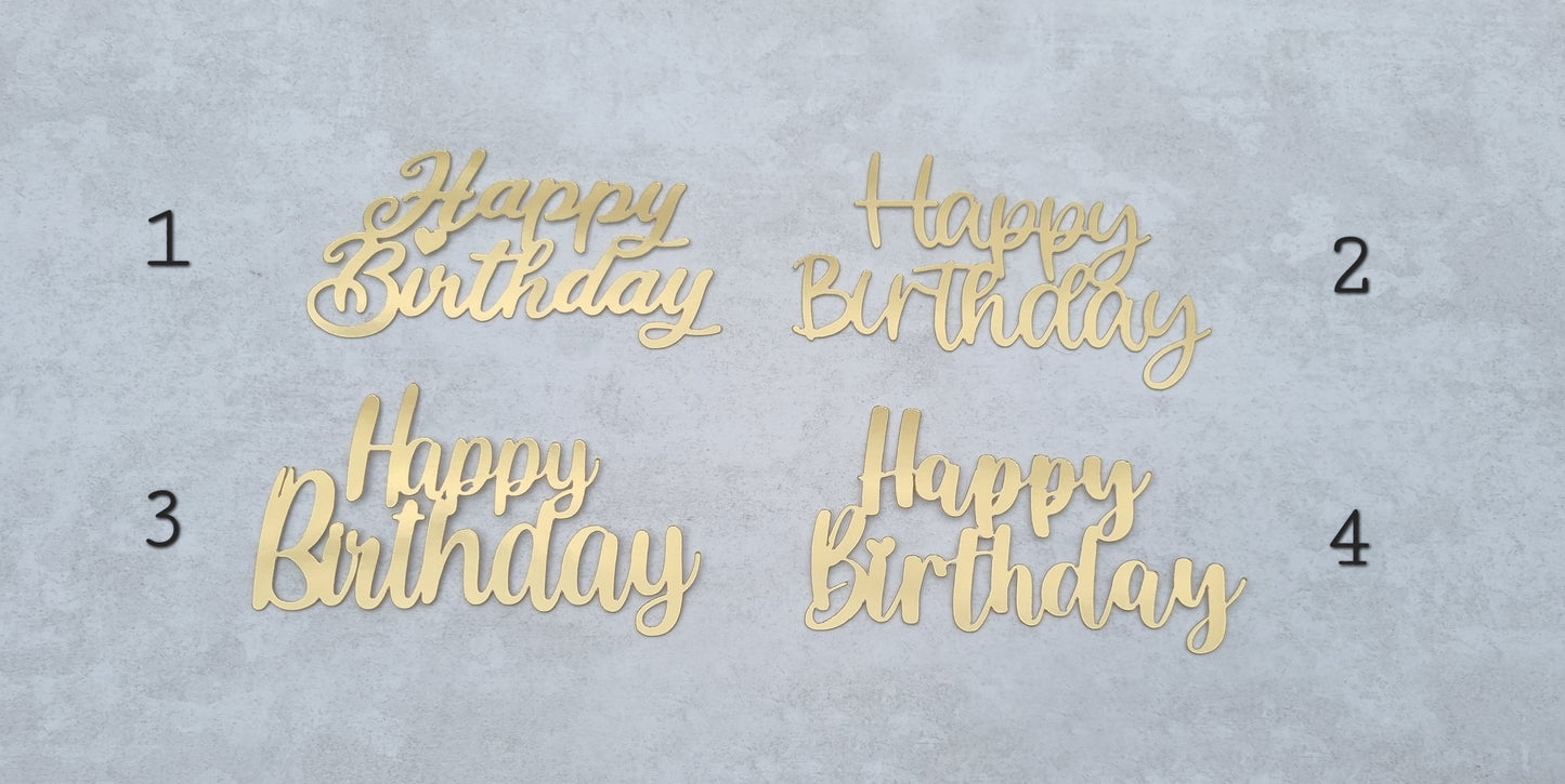 Sheet Cake  Happy Birthday Topper 2