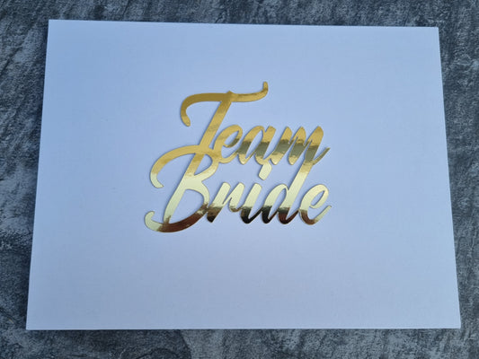 Team Bride Sheet cake topper