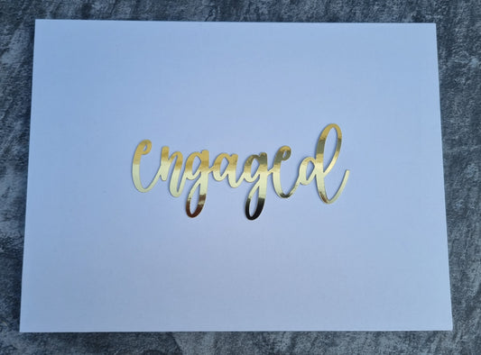 Engaged Sheet cake topper