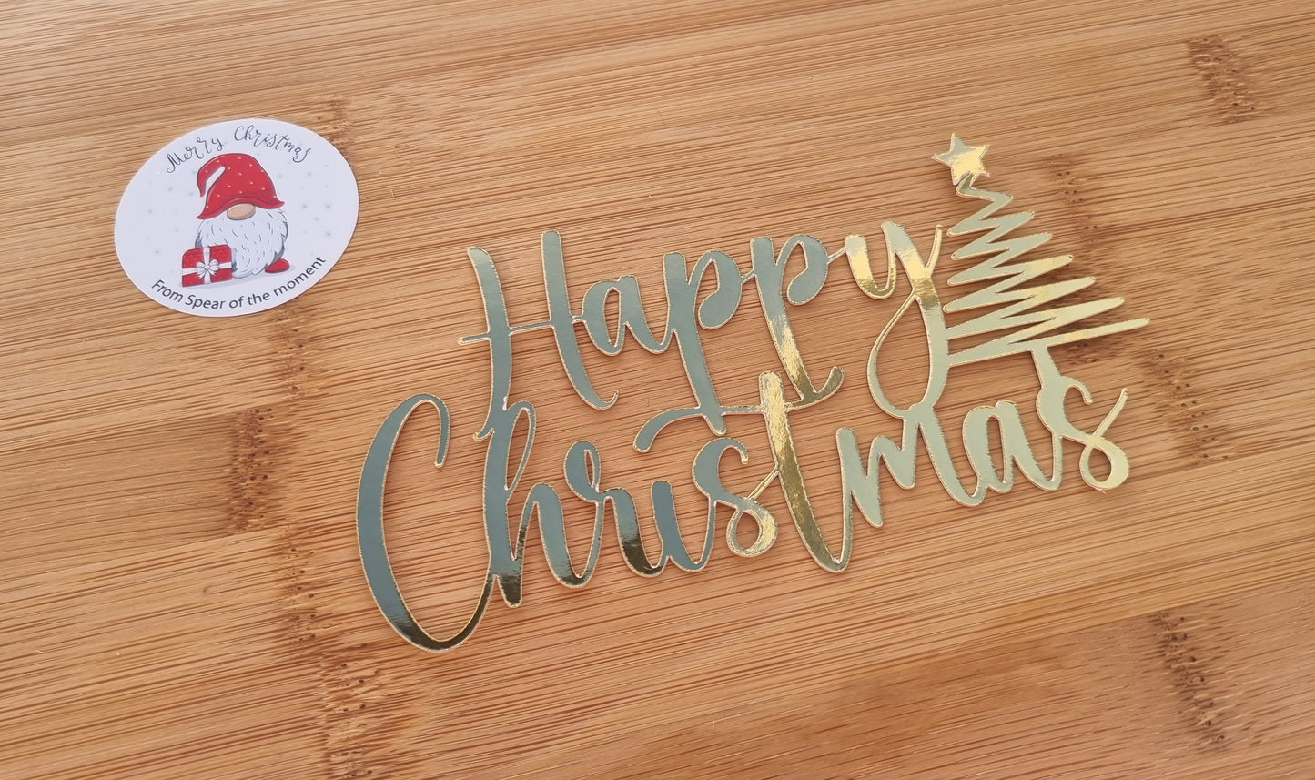 Merry Christmas Sheet cake topper style 11