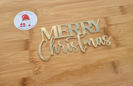 Merry Christmas Sheet cake topper style 10