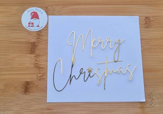 Merry Christmas Sheet cake topper style 14