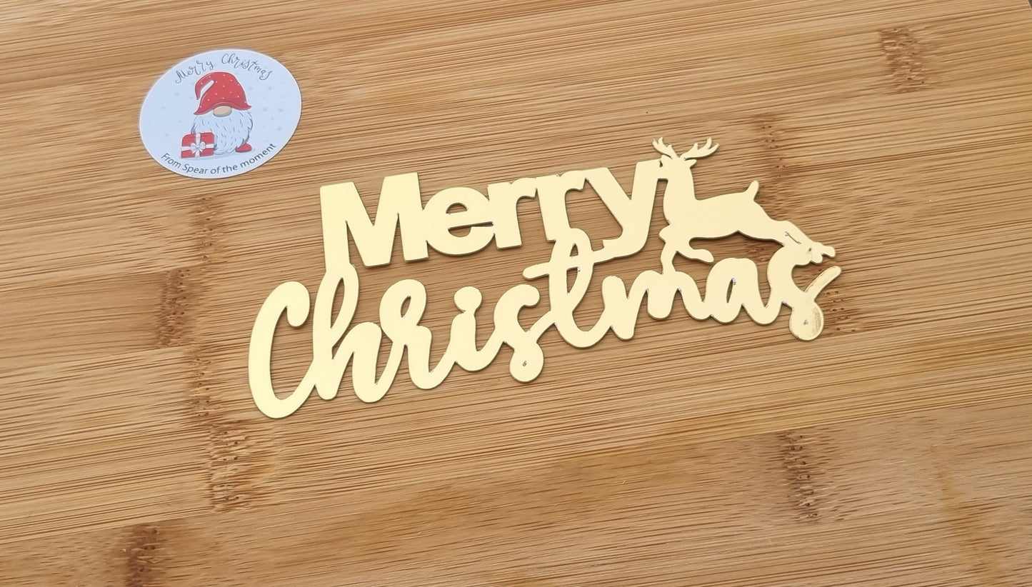 Merry Christmas Sheet cake topper style 9