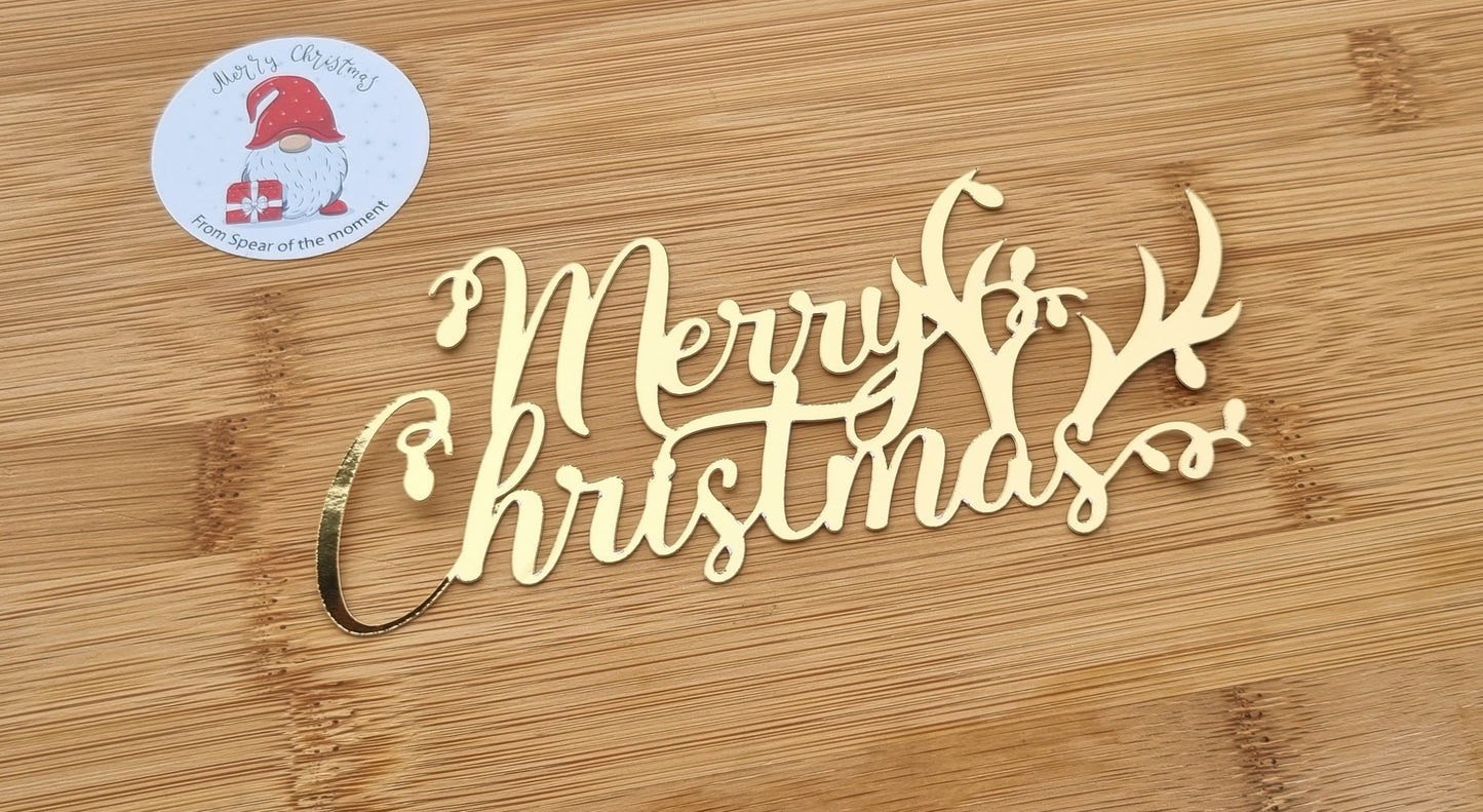 Merry Christmas Sheet cake topper style 6