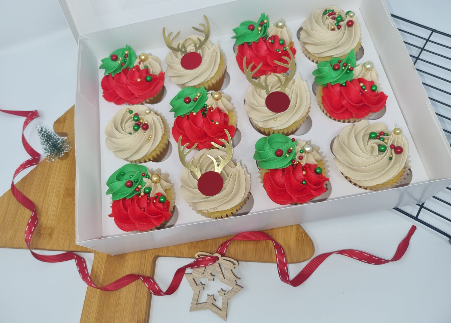 Reindeer Antlers/ Nose Cupcake toppers