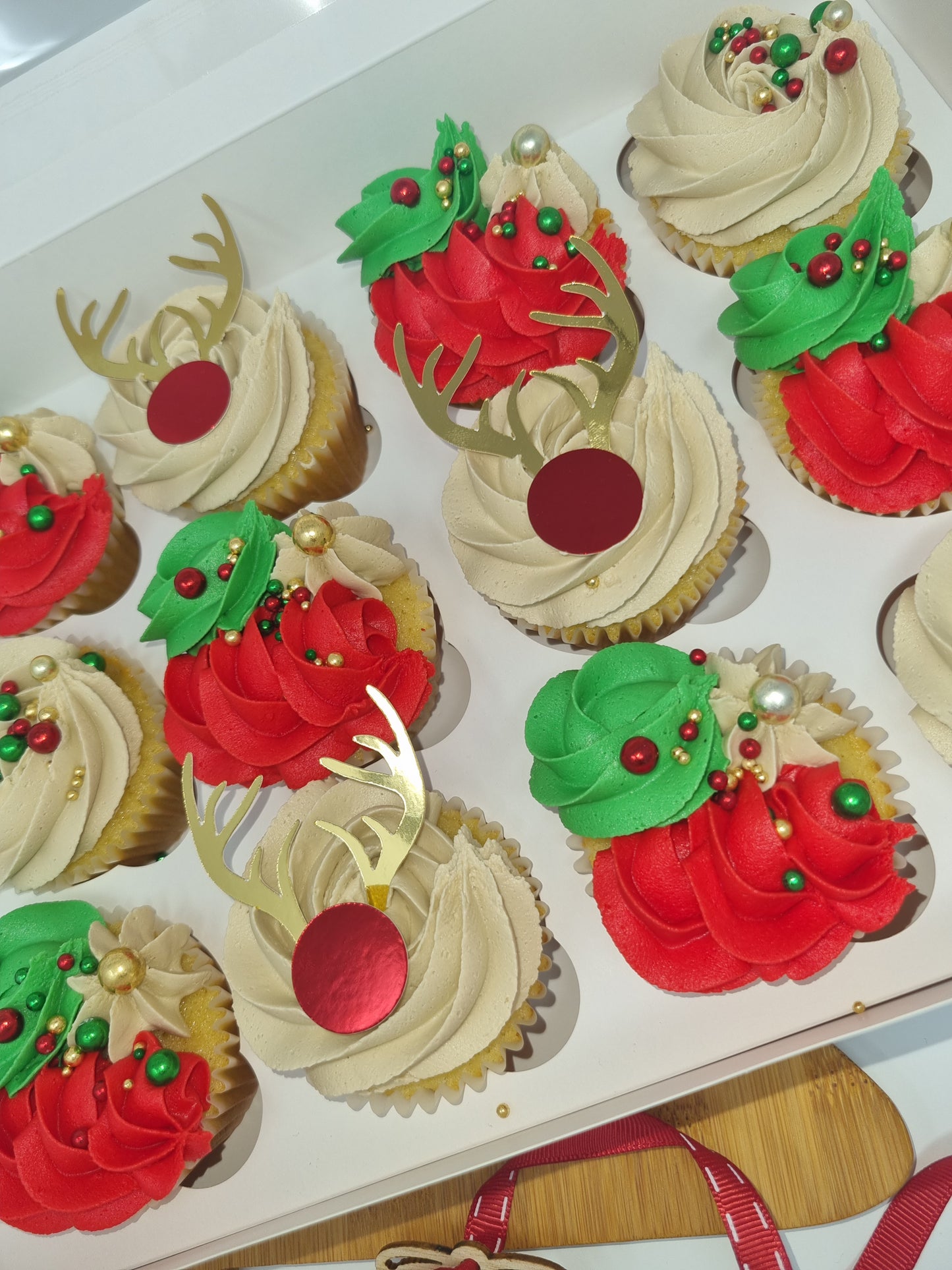 Reindeer Antlers/ Nose Cupcake toppers