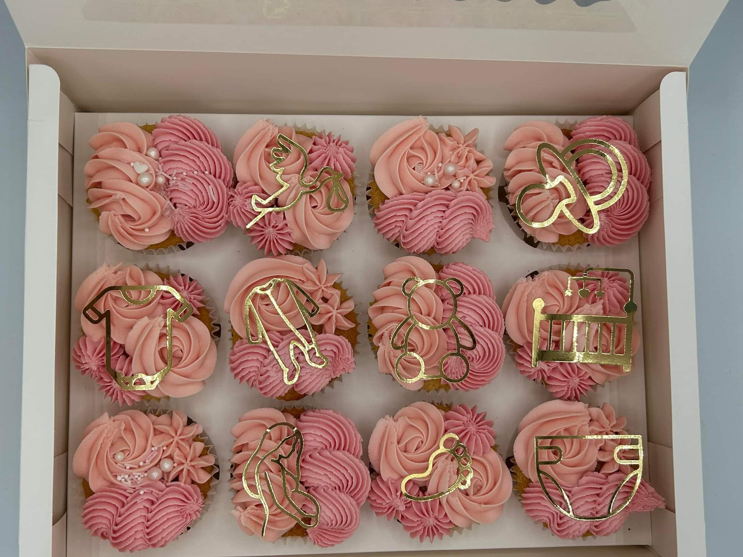 Baby shower cupcake toppers