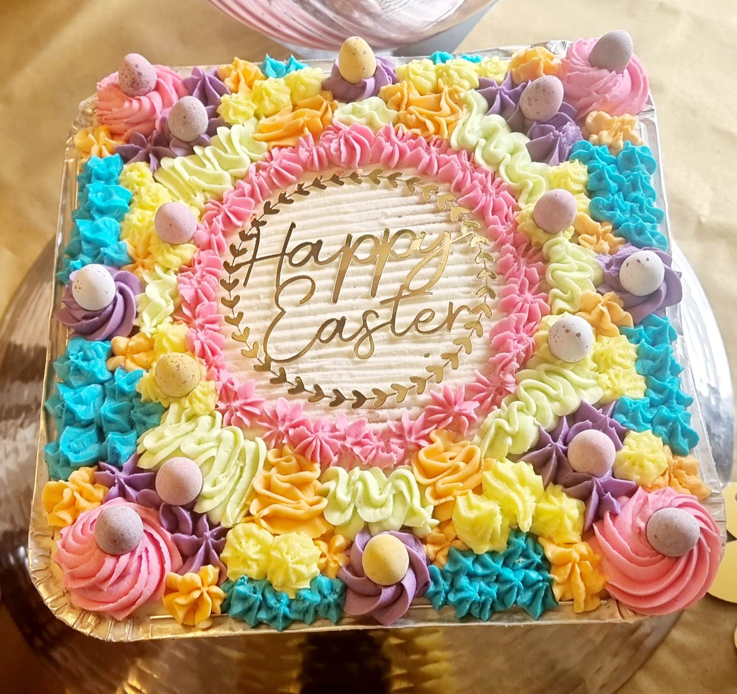 Easter Bento Wreath topper ( Gold Mirror)