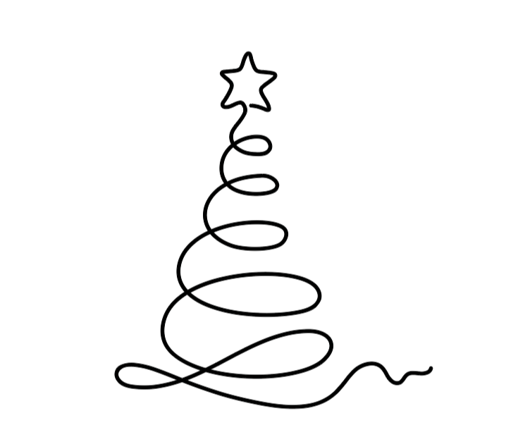 Christmas Continuous line art